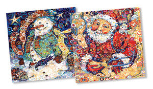 Christmas Card Collection - Father Christmas and Snowman
