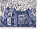 Joy in hope. Exeter Cathedral linocut. Original