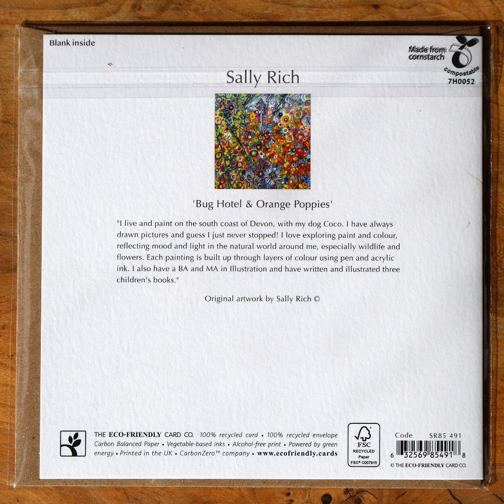 Bug Hotel & Orange Poppies Card