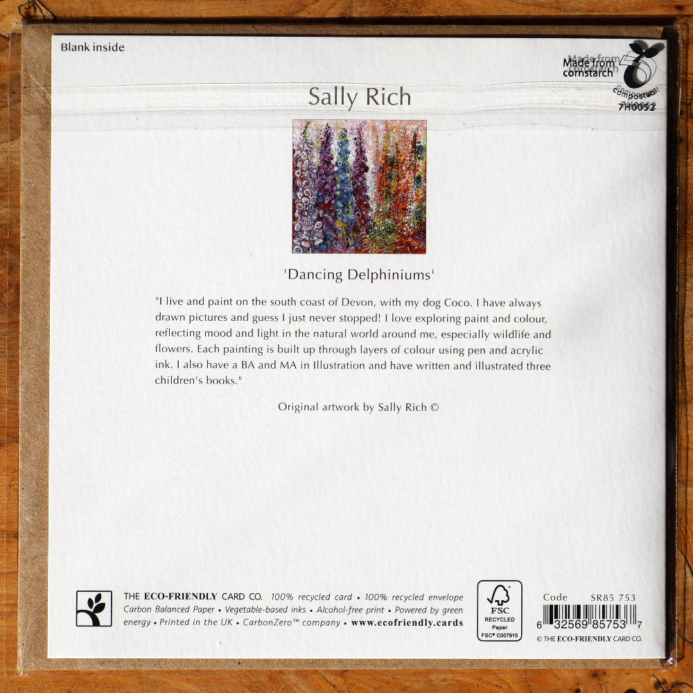 Dancing Delphiniums Card