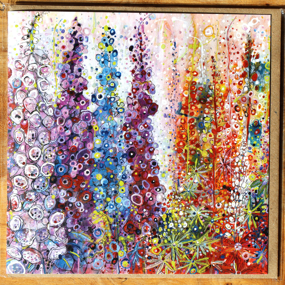 Dancing Delphiniums Card