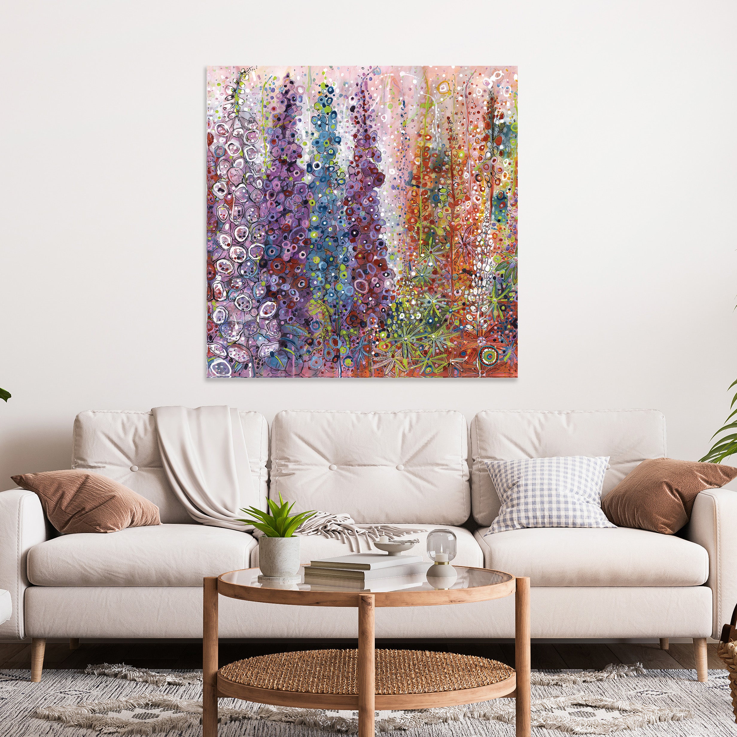 Delphiniums Canvas
