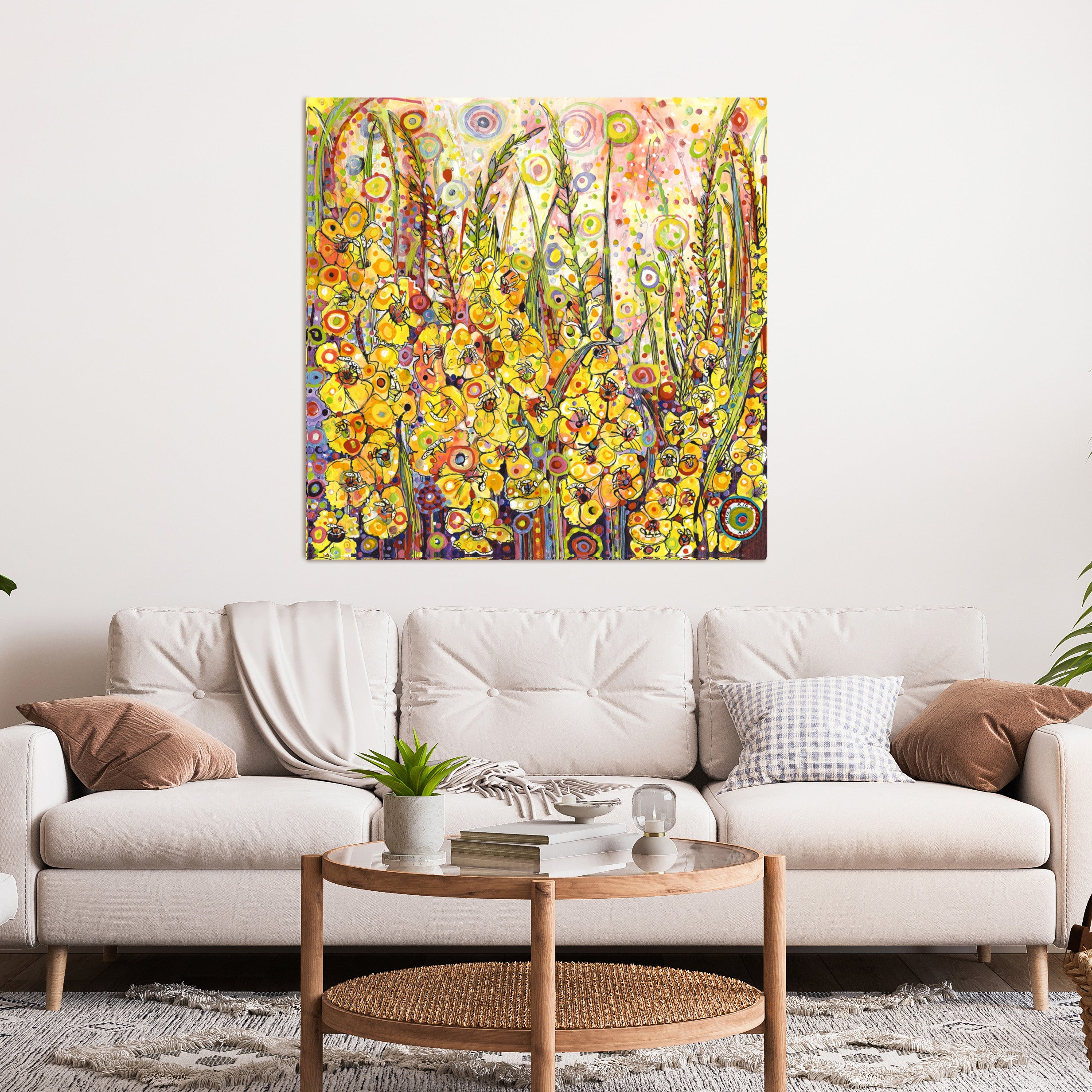 Golden Gladioli Canvas