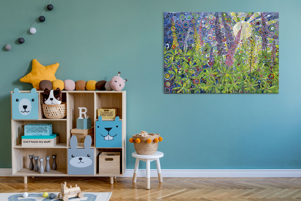 Dawn in the Lupins Canvas