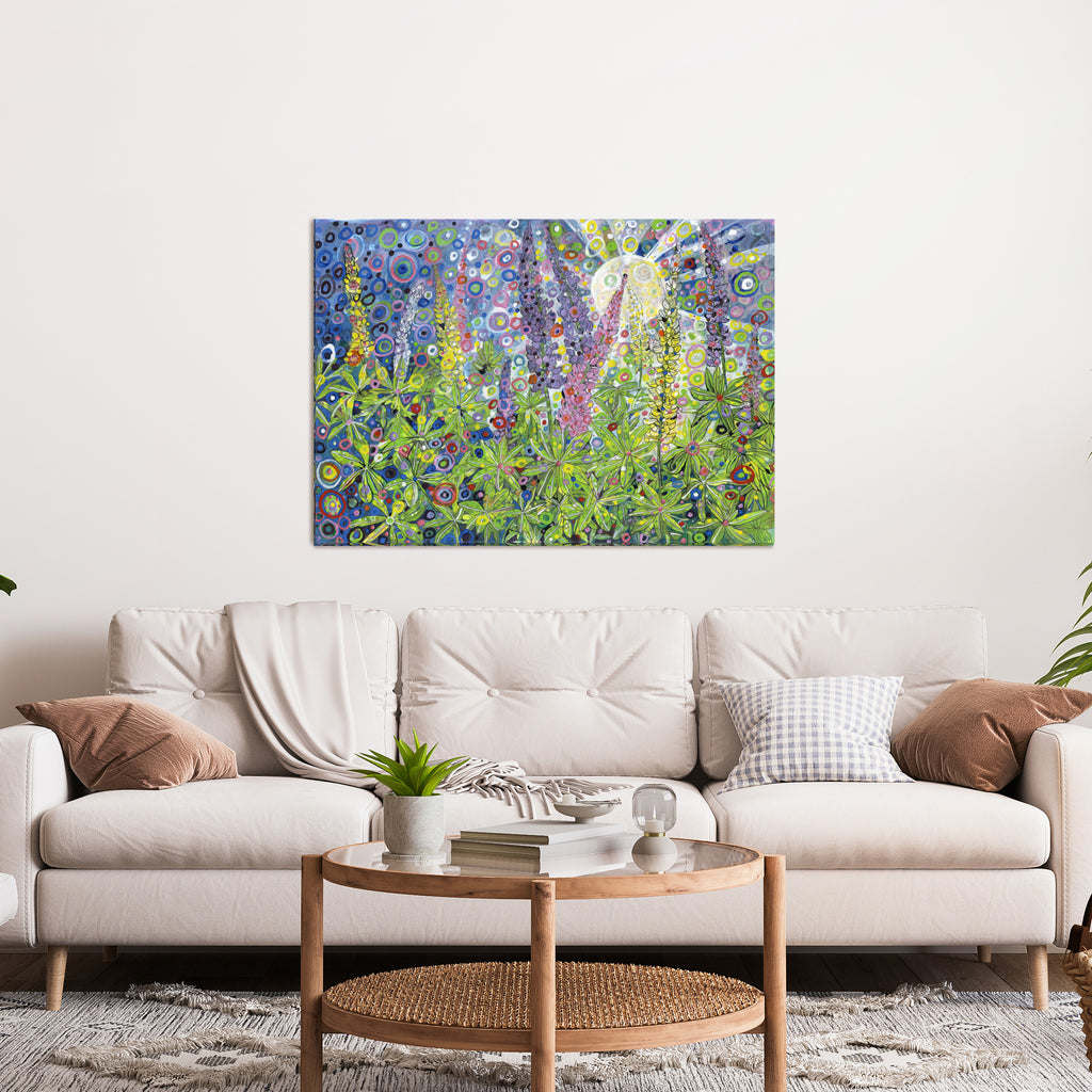 Dawn in the Lupins Canvas