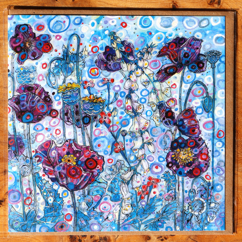 Purple Poppies Card