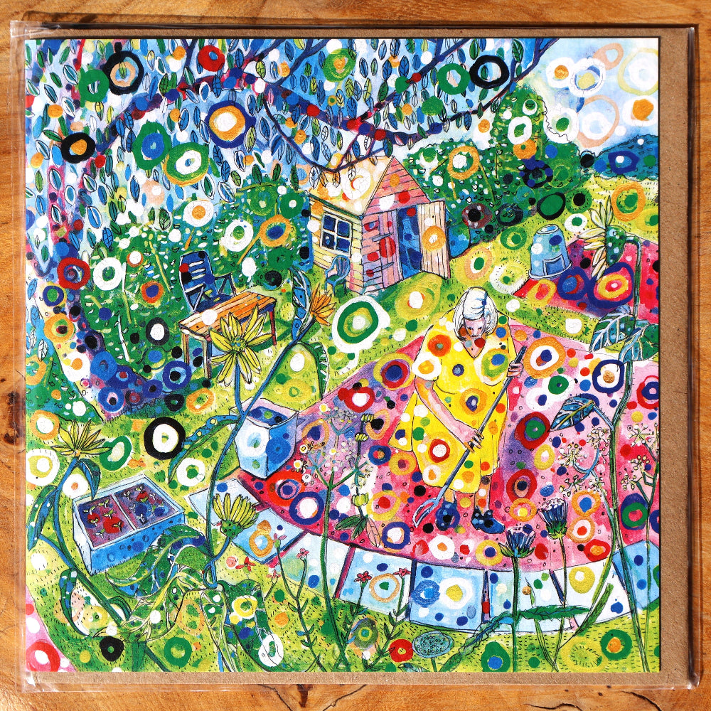 Working in the Garden Card