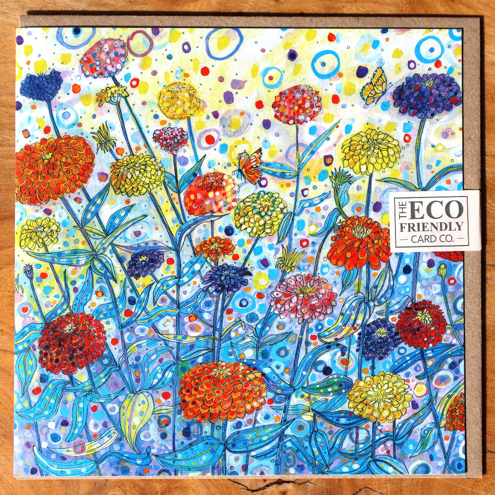 Zinnias Card