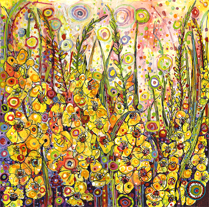 Golden Gladioli Canvas
