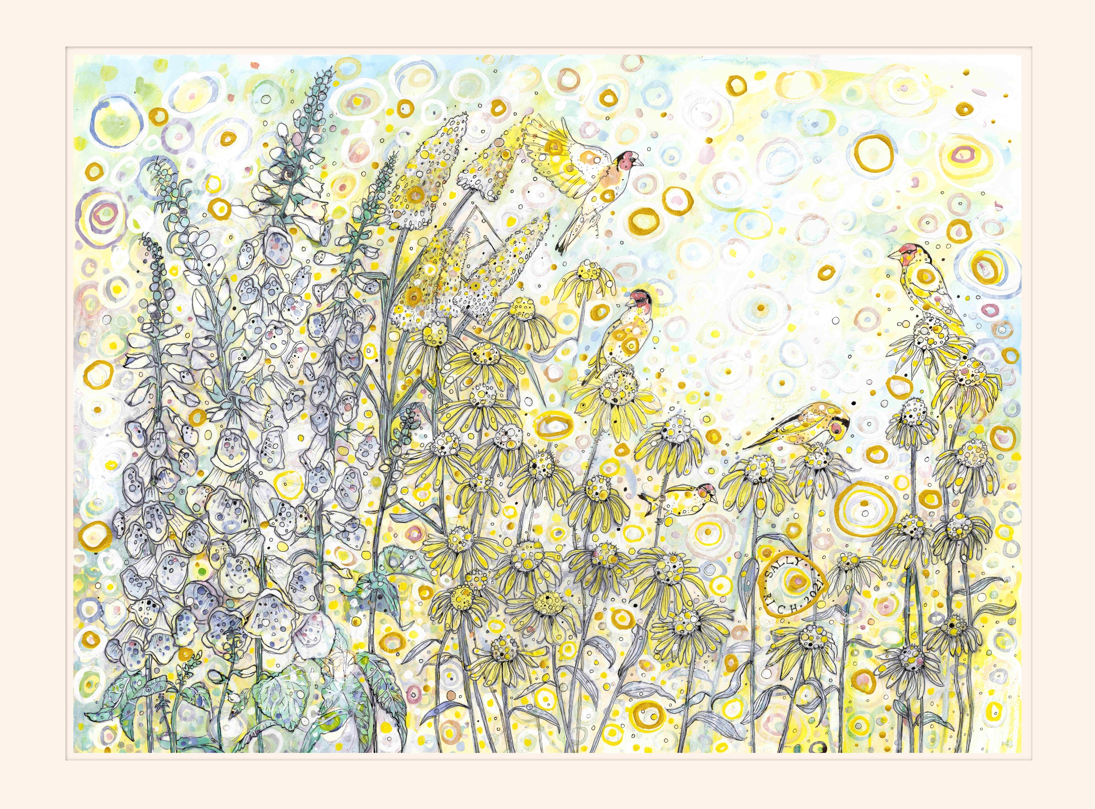 Gold and Alabaster Garden Original