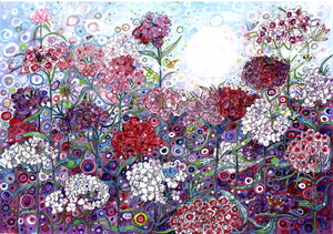 Sweet William with butterfly’s and bees giclee  print