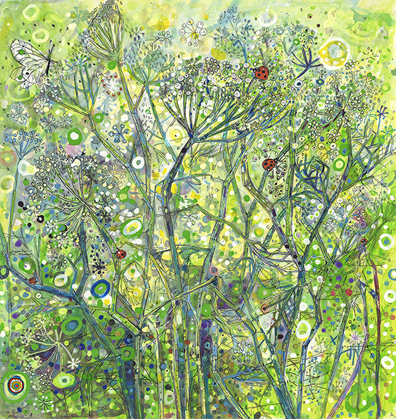 Ladybirds on Fennel Canvas